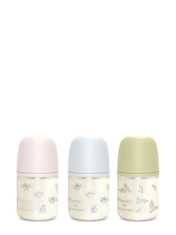 Suavinex poetry biberón vibrio tetina fisiológica flujo lento 120ml 1 unidad