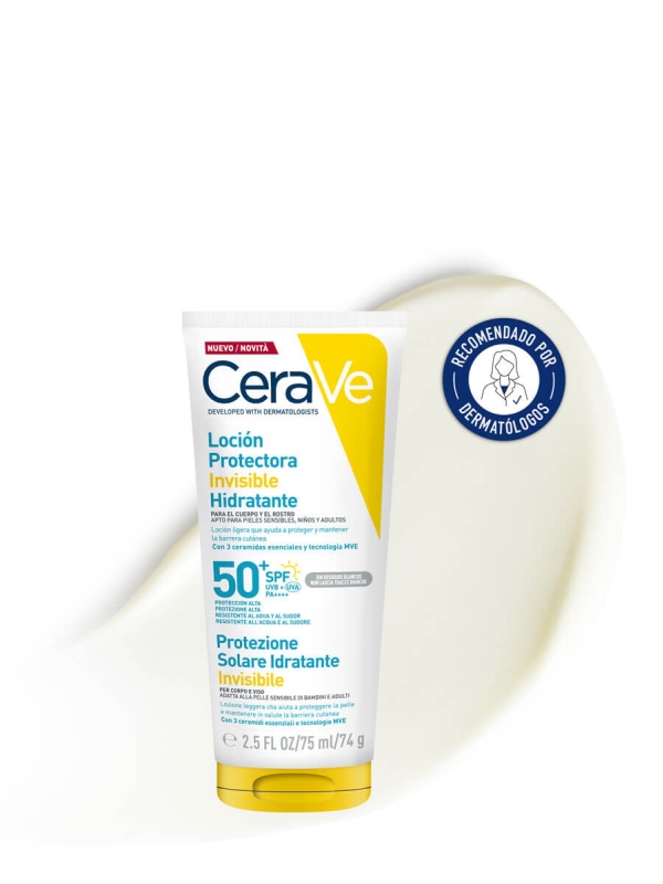 Cerave fotoprotector loción hidratante invisible spf50+ 75ml