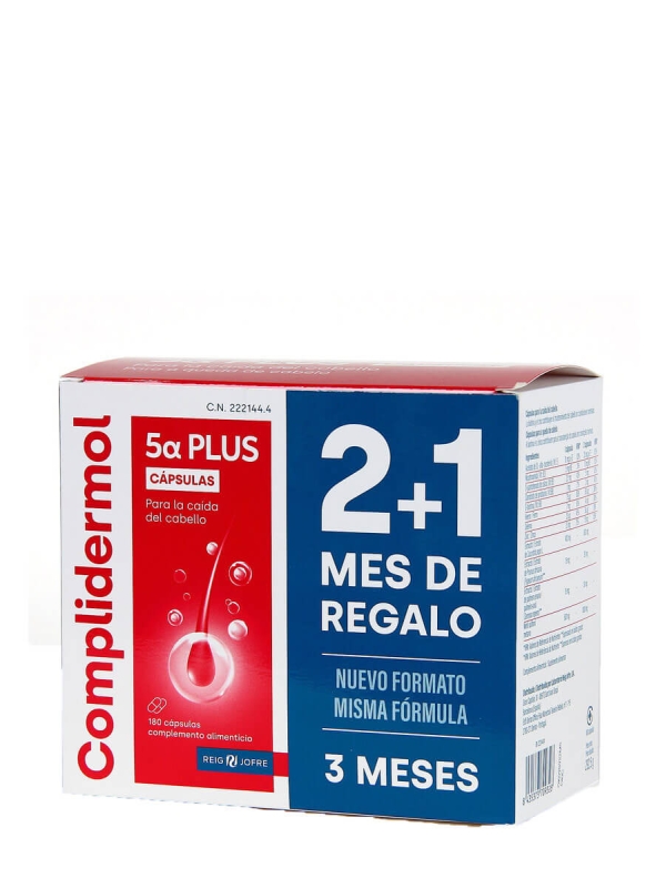 Complidermol 5 alfa plus pack 180 capsulas