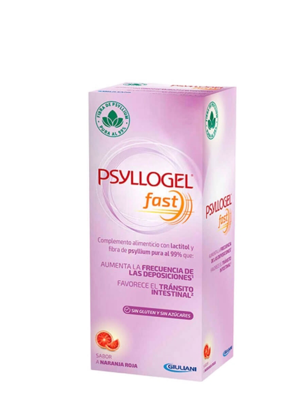 Psyllogel fast sabor naranja roja 20 sticks