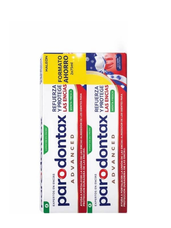 Parodontax advanced refuerza y protege las encías menta fresca 2x75ml