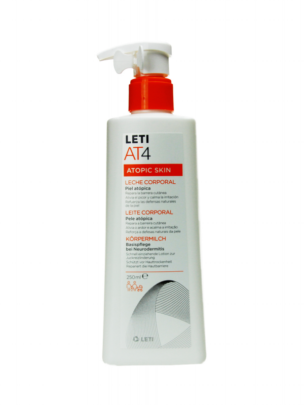 Leti at-4 leche corporal emoliente 250 ml.