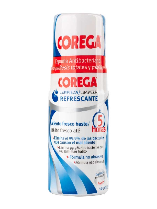 Corega espuma limpieza refrescante para prótesis