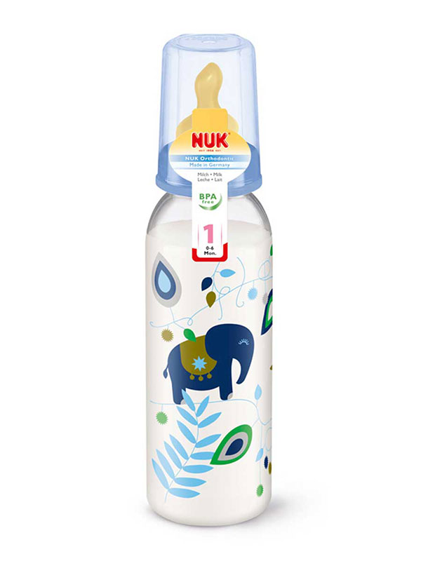 Biberón boca estrecha 0-6 m 240 ml nuk