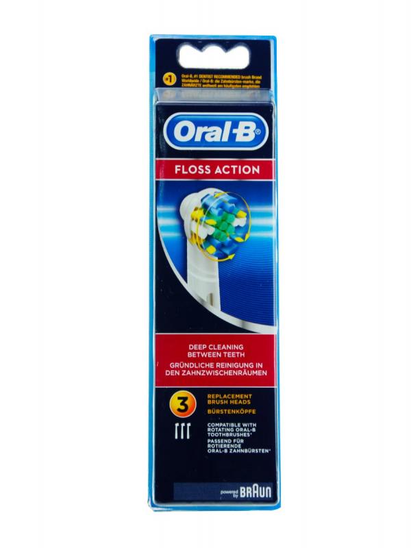 Recambio de cepillo eléctrico oral b floss action 3 unidades