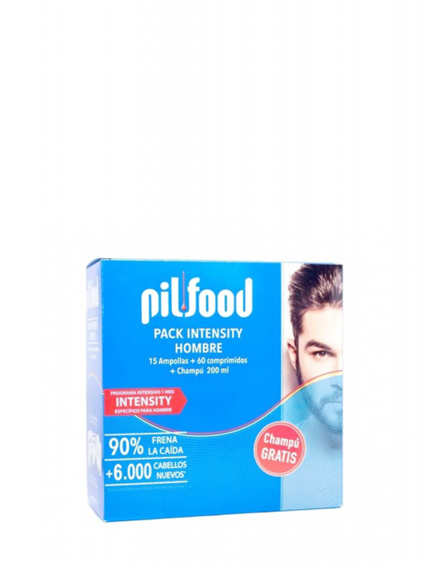 Pilfood pack intensity hombre 1 mes, 15 ampollas y 60 comprimidos