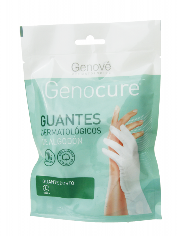 Genové guantes dermatológicos de algodón talla-l