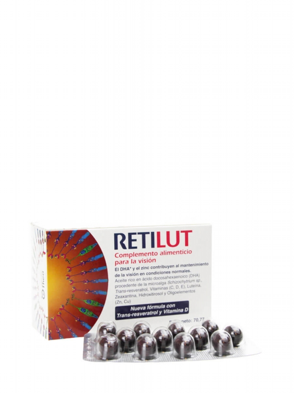 Retilut® 60 capsulas · cuidado extra para la visión