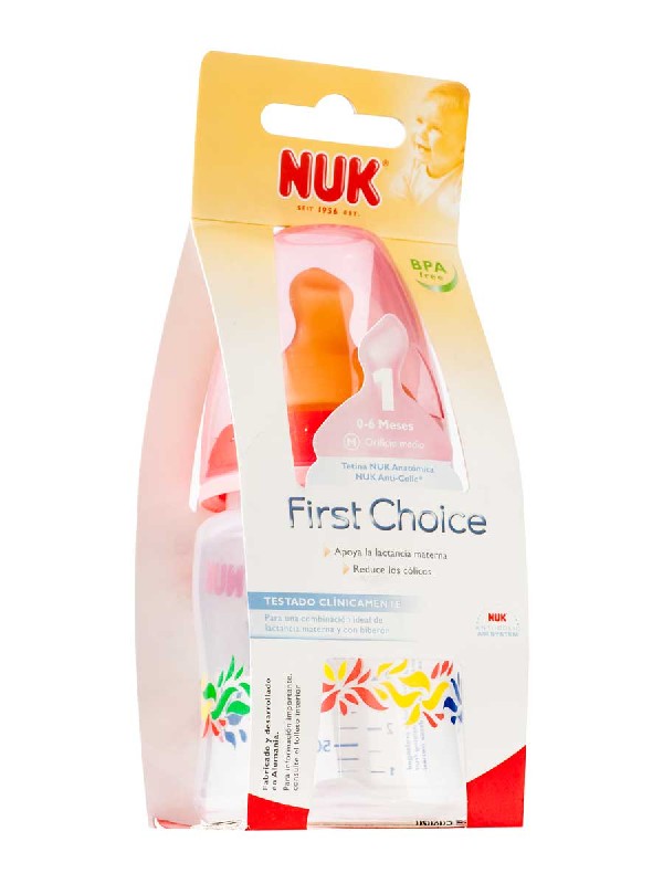Nuk biberon boca ancha latex150 cc  t-1 m
