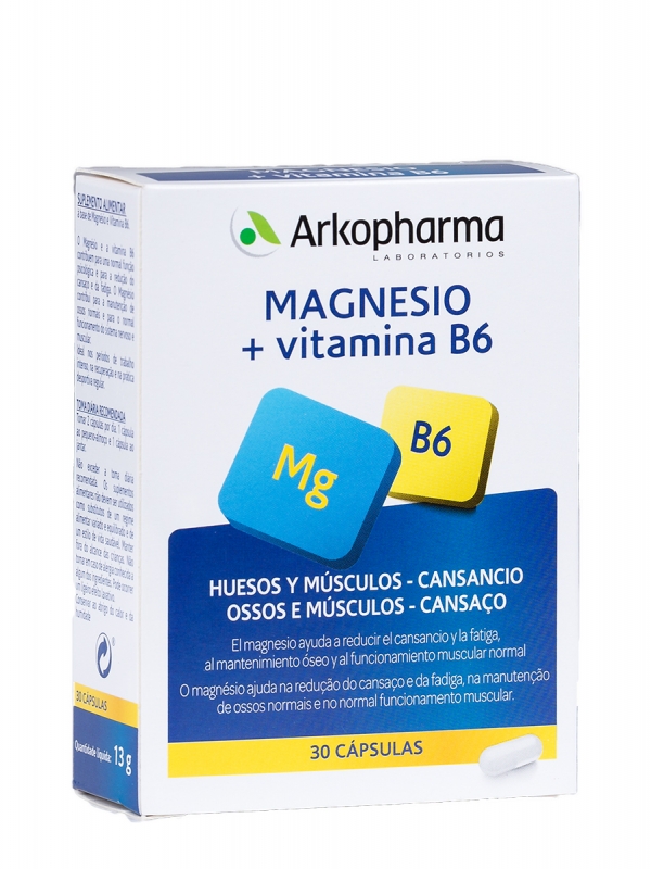 Arkopharma magnesio y vitamina b6 30 cápsulas