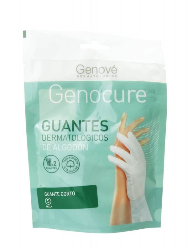 Genové guantes dermatológicos de algodón talla-s