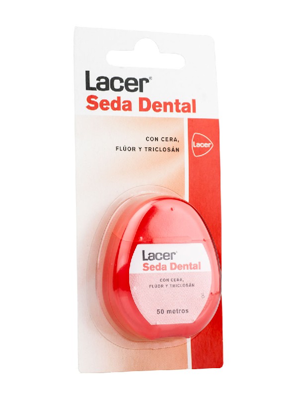 Lacer seda dental con cera fluor y triclosan 50