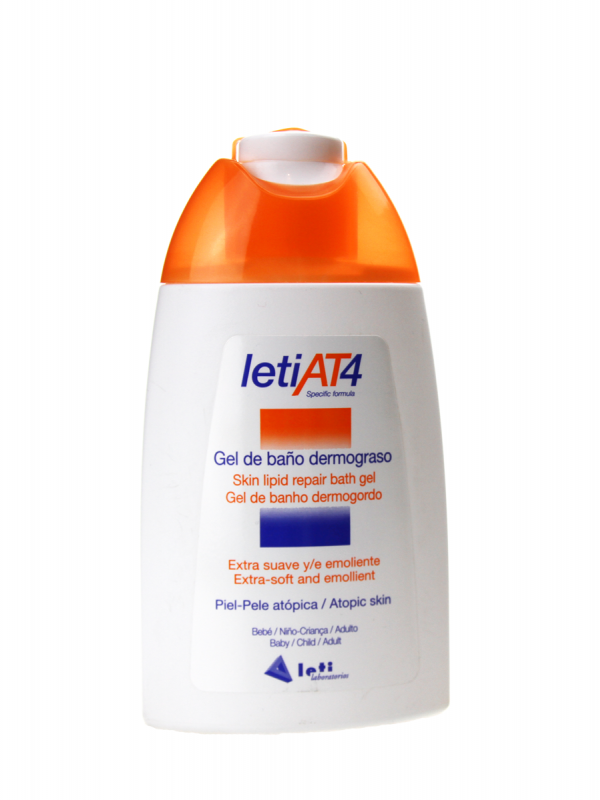 Leti at-4 gel de baño dermograso 200 ml