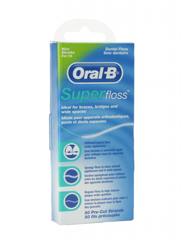 Oral b superfloss seda dental 50 unidades