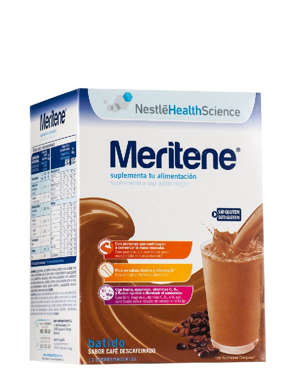 Meritene café descafeinado 30g 15 unidades