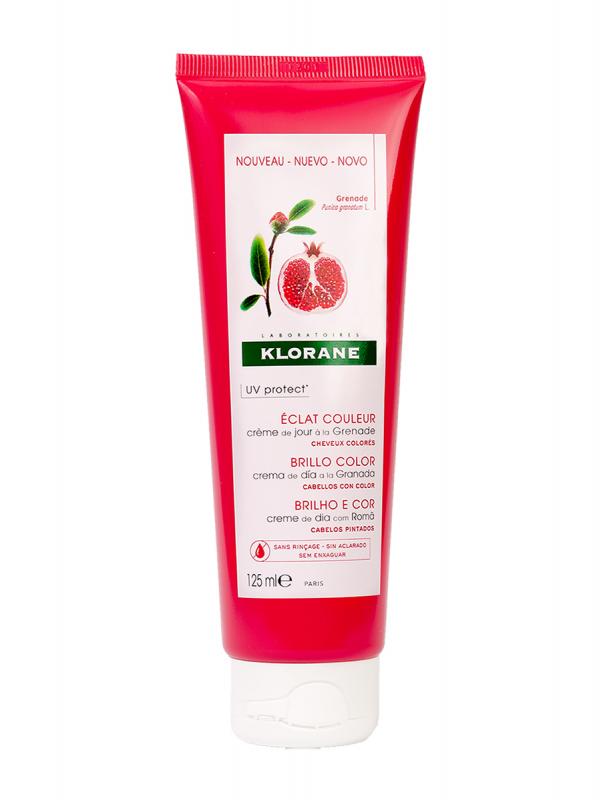 Klorane crema de día a la granada sin aclarado cabellos con color 125 ml