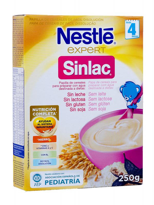 Nestlé expert sinlac papilla de cereales 250 g
