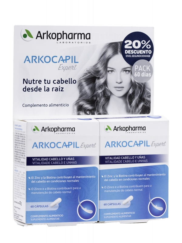 Arkocapil expert duplo 120 cápsulas. pack 60 días