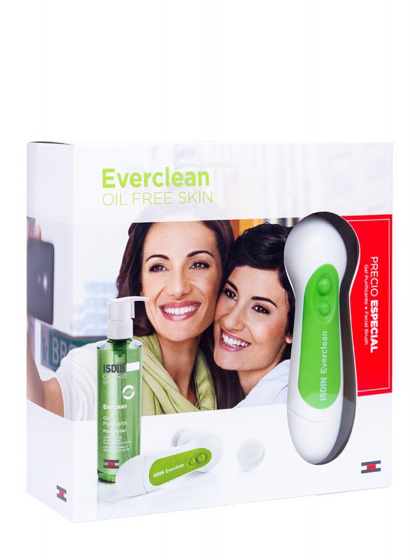 Isdin everclean gel purificante + facial brush