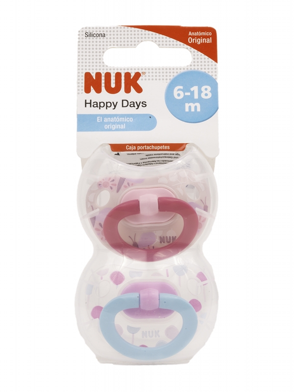 Nuk chupete  anatómico silicona 6-18m 2 unidades