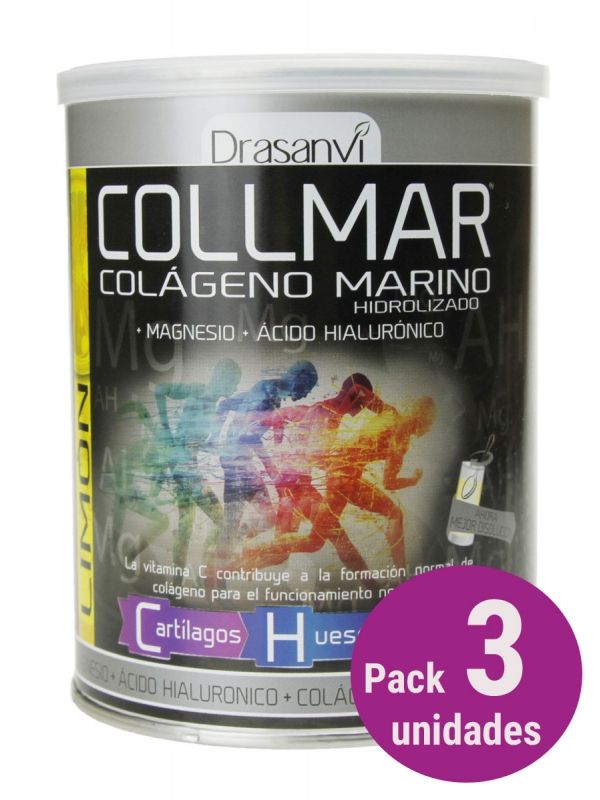 Pack 3 collmar colágeno marino sabor limón