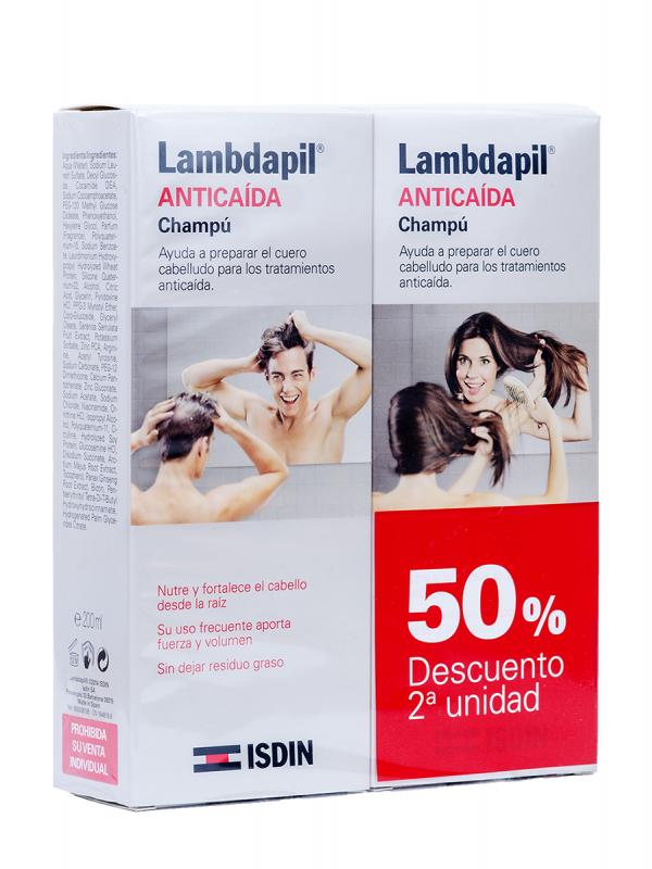 Pack champú anticaída lambdapil (50% dto 2ª und)