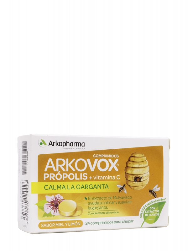 Propólis + vitamina c con miel y limón de arkovox, 20 comprimidos