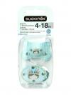 Suavinex chupete + pinza fusion anat. sili. 4-18