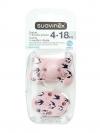 Suavinex chupete + pinza fusion anat. sili. 4-18